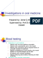 Investigations in Oral Medicine