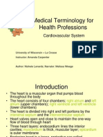 Medical Terminology Cardiovascular System