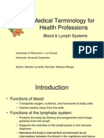 Medical Terminology Blood Lymph Systems