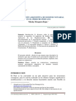 La Prescripción Adquisitiva de Dominio Notarial