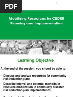 Mobilizing Resources For CBDRR Planning and Implementation