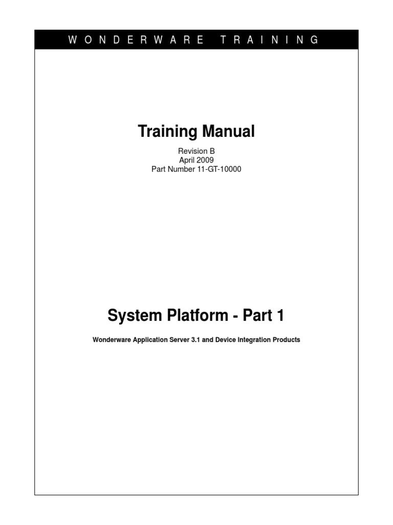 SystemPlatformPart1RevB GOLD EntireManual | PDF | Scada | Enterprise ...