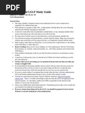 LSAT Study Guide | PDF | Law School Admission Test