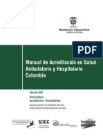 Manual de Acreditación de Salud Ambulatorio y Hospitalario- Colombia