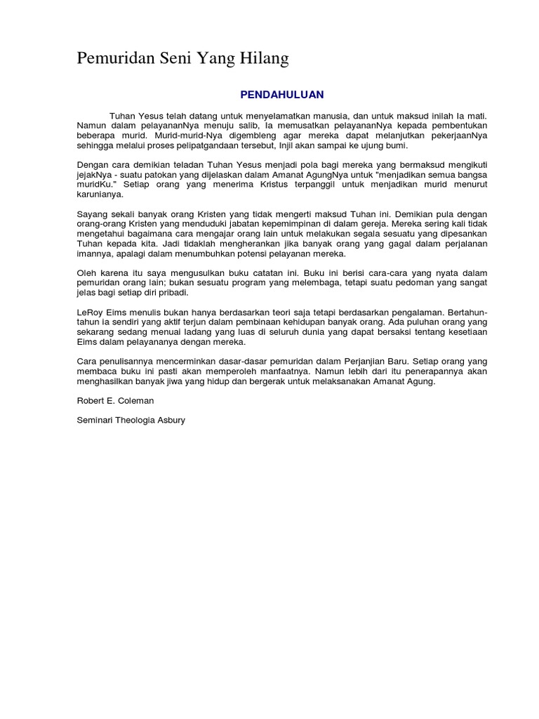 Seni Pemuridan Yang Hilang Revisi Pdf