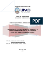 Vida útil estructuras concreto armado Chimbote