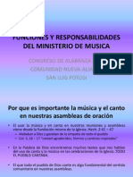 Funciones y Responsabilidades Del Ministerio de Musica