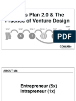 Business Plan 2.0 & The Practice of Venture Design
