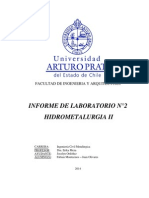 Informe Laboratorio Hidrometalurgia II Velocidad Separación Fases