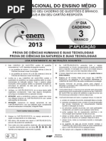 Cad Enem 2013 2a Aplic Dia 1 - Branco