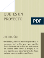 Que Es Un Proyecto