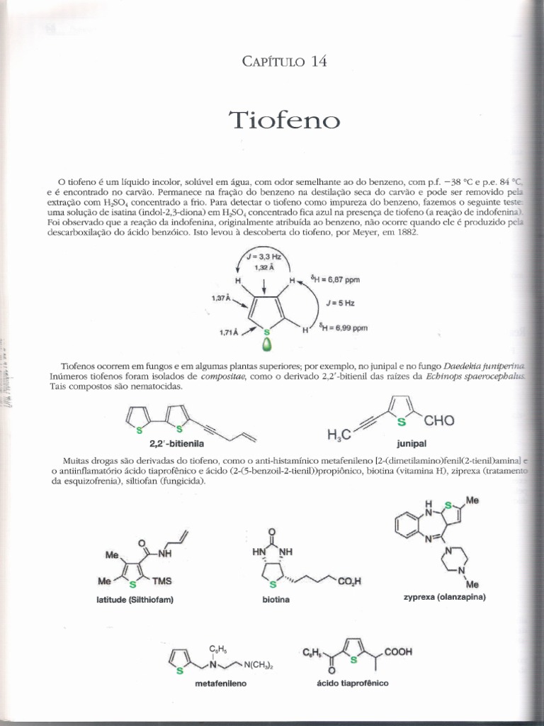 Tiofeno | PDF | Éster | Química Orgânica