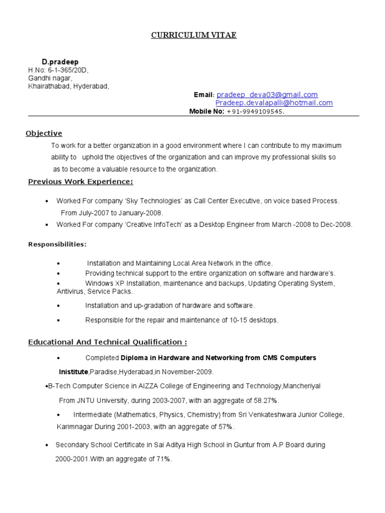 How to write a curriculum vitae picture