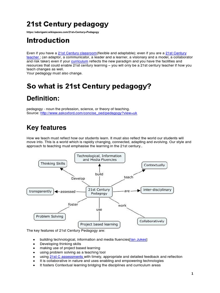 21st Century Pedagogy for Teachers | PDF | Collaboration | Learning