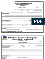 Patente de Comercio de Empresa