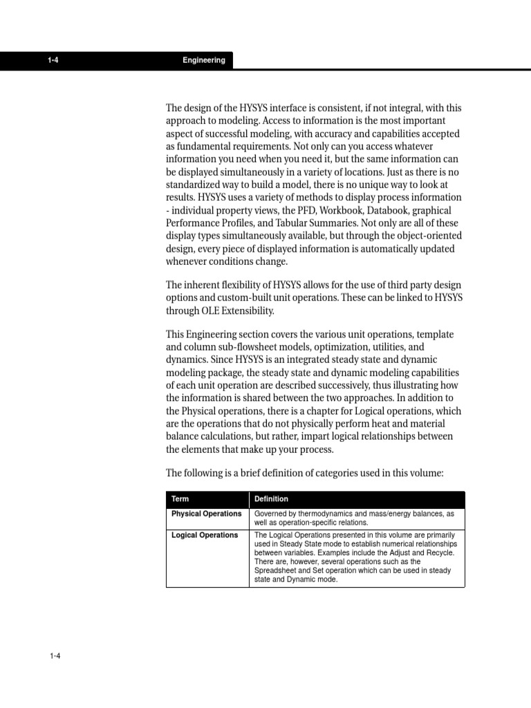 1-4 Engineering: Physical Operations | PDF