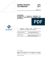 NTC 3571 Electrodos Desnudos y Varillas para Soldadura de Aluminio y Sus Aleaciones PDF