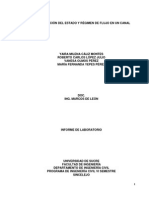 Determinación Del Estado y Régimen de Flujo en Un Canal