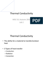 Thermal Conductivity Pre-Lab