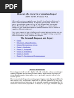 Download Elements of a Research Proposal and Report by pinkagnes SN24495903 doc pdf