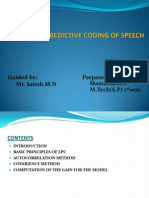 Linear Predictive Coding (LPC) Analysis of Speech Signals