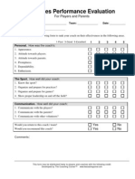 Coaches Evaluation Sheet by The Coaches Corner