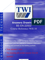 Answers Drawing A: BS EN 22553 Course Reference WIS 10