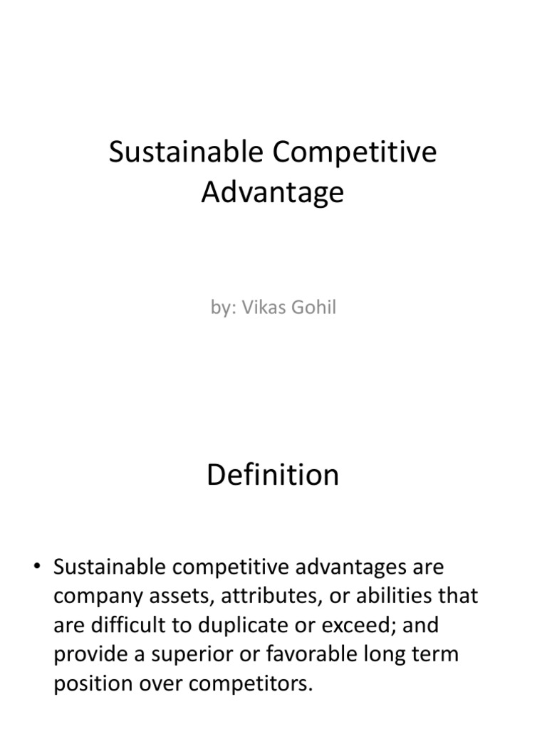 Understanding Sustainable Competitive Advantage | PDF