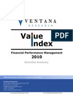 2010 Ventana Research Value Index Financial Performance Management Report Executive Summary