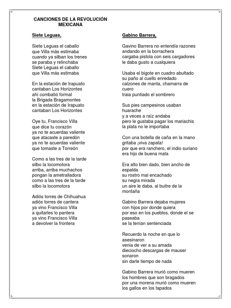 Canciones De La Revolucion Mexicana Mexico Agitacion