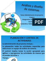 Planeación y Control de Actividades