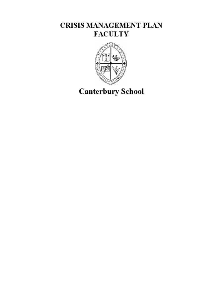 Crisis Management Plan | PDF | Emergency | Classroom