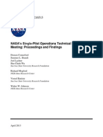 NASA's Single-Pilot Operations Technical Meeting: Proceedings and Findings Interchange