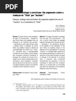 Fantasia Analogia e Narcisismo