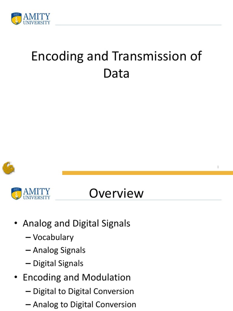 Data Encoding and Transmission Techniques | PDF | Modulation | Analog ...