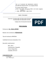 ENS N 1 - CFG-Pedagogía-2do Cuatrimestre 2014