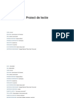 Proiect de Lectie 