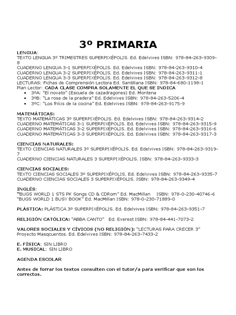3 Primaria | PDF