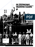 Mi Testimonio, Memorias de Un Comunista Mexicano - Valentín Campa