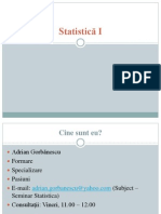 Statistică I - Prezentare Seminar 1