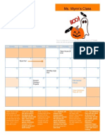 October Class Calendar