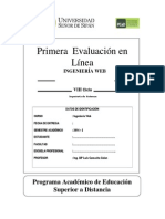 Primera Evaluación en Linea Ingenieria Web 2014_2