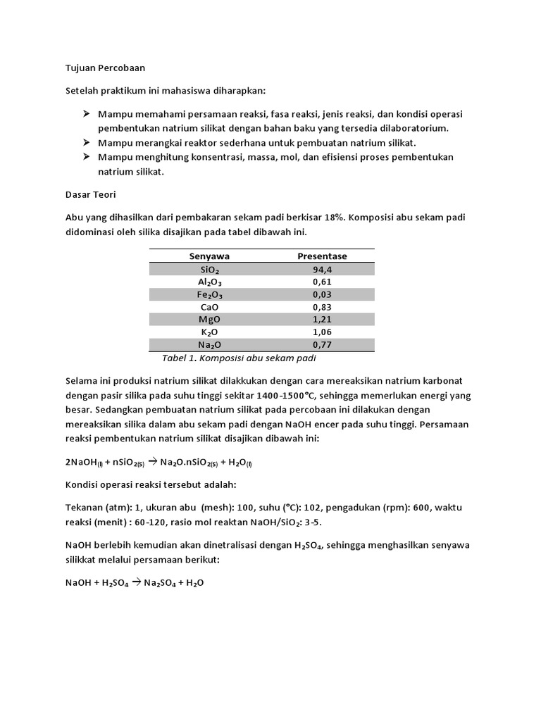 Natrium Silikat Pdf Sains Matematika