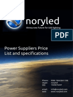 Power Suppliers Price List and Specifications: Shinny New Future For LED Lighting