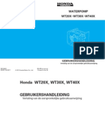 Handleiding en Instructieboekje Honda WT30X Waterpomp - Nederlands