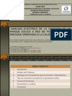 Análisis Eléctrico de La Conexión de Un Parque Eólico A Red de Potencia Con Un Enfoque Orientado A La Calidad