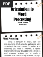 Word Processing