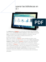 Cómo Recuperar Las Bibliotecas en Windows 8