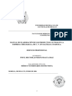 Manual de Elaboracion de Los Productos Lacteos en La Empresa Chelmar s.a. de c.v. en Saltillo, Coahuila