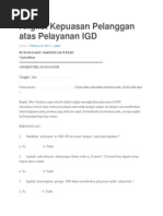 Download Angket Kepuasan Pelanggan Atas Pelayanan IGD by Zunni Hermawati SN245067028 doc pdf